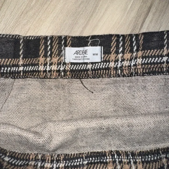 Ardene Black and Tan Plaid Mini Skirt - Picture 2 of 2